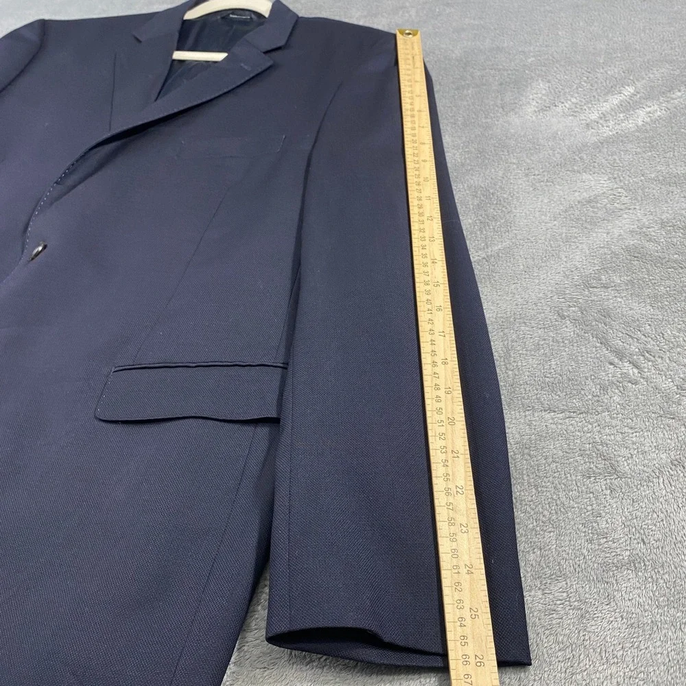 Lauren Ralph Lauren Sport Coat Blazer‎ Jacket Mens 48R Navy Wool Blend Slim Fit